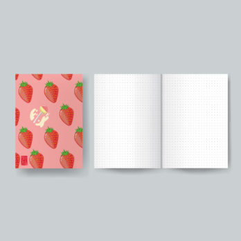 Carnet Lait Fraise ligné