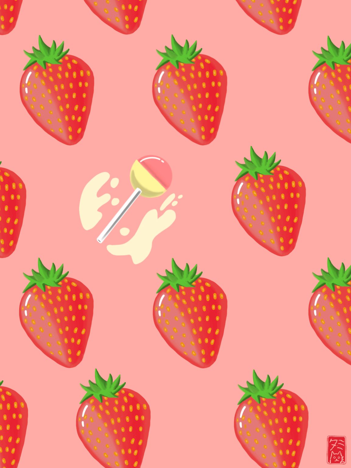 Carnet Lait Fraise ligné